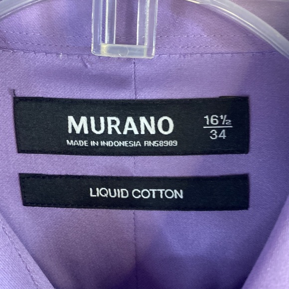 Murano Shirts Murano Liquid Cotton Purple Business Casual Button Up